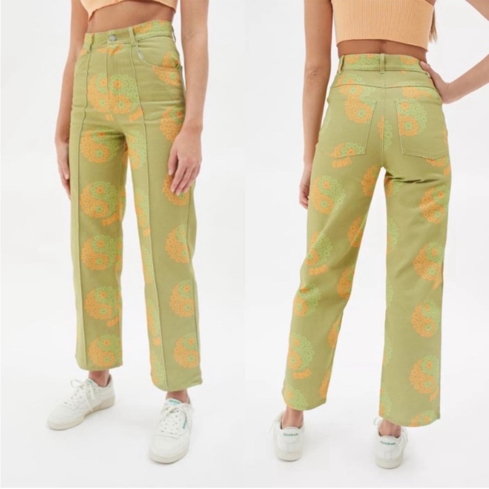 SOLD Lisa Says Gah UO Exclusive Printed Robyn Jean Colorful Flower Power Ying - Picture 2 of 13